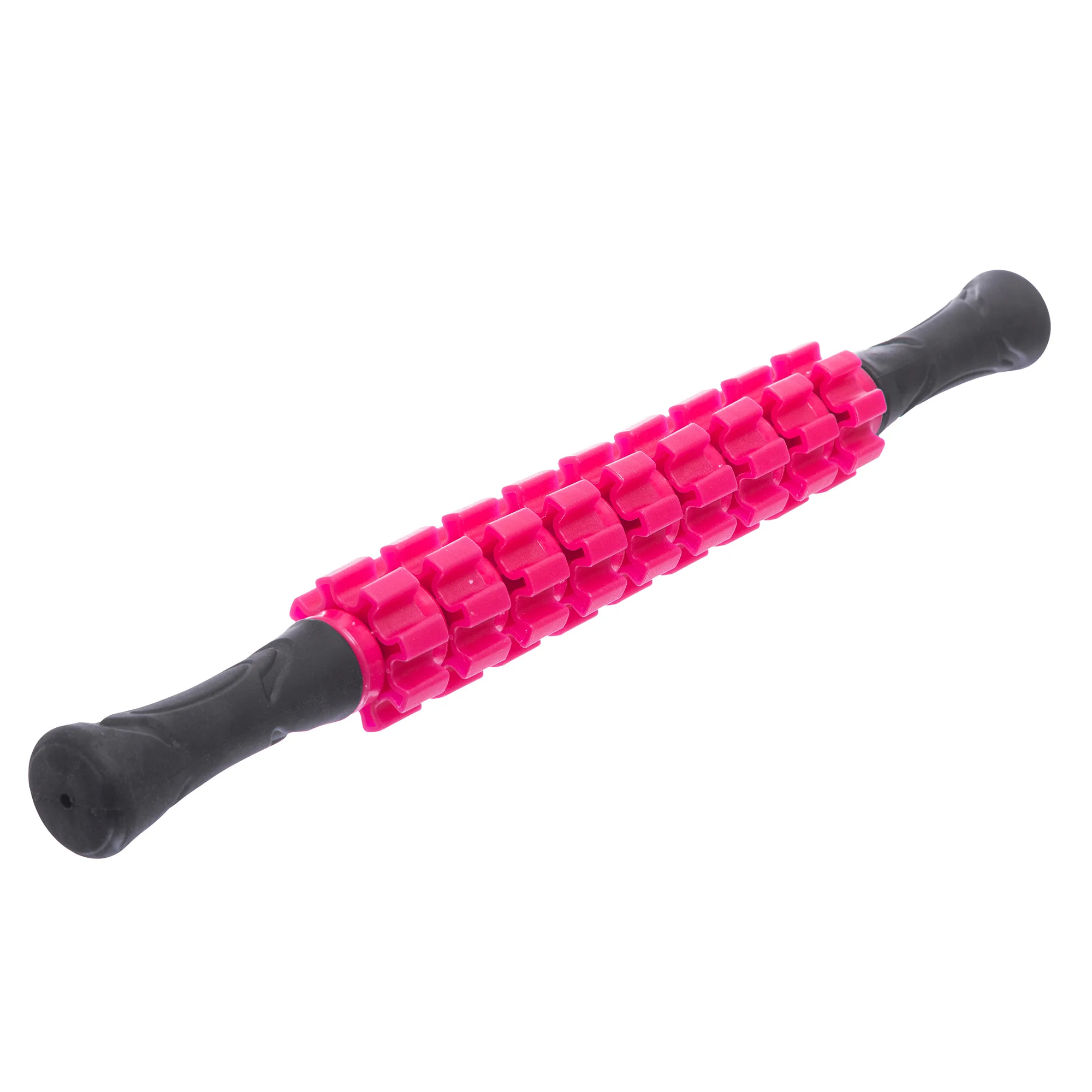 Масажер-палиця роликовий антицелюлітний 9 масажерів Massager Bar рожевий