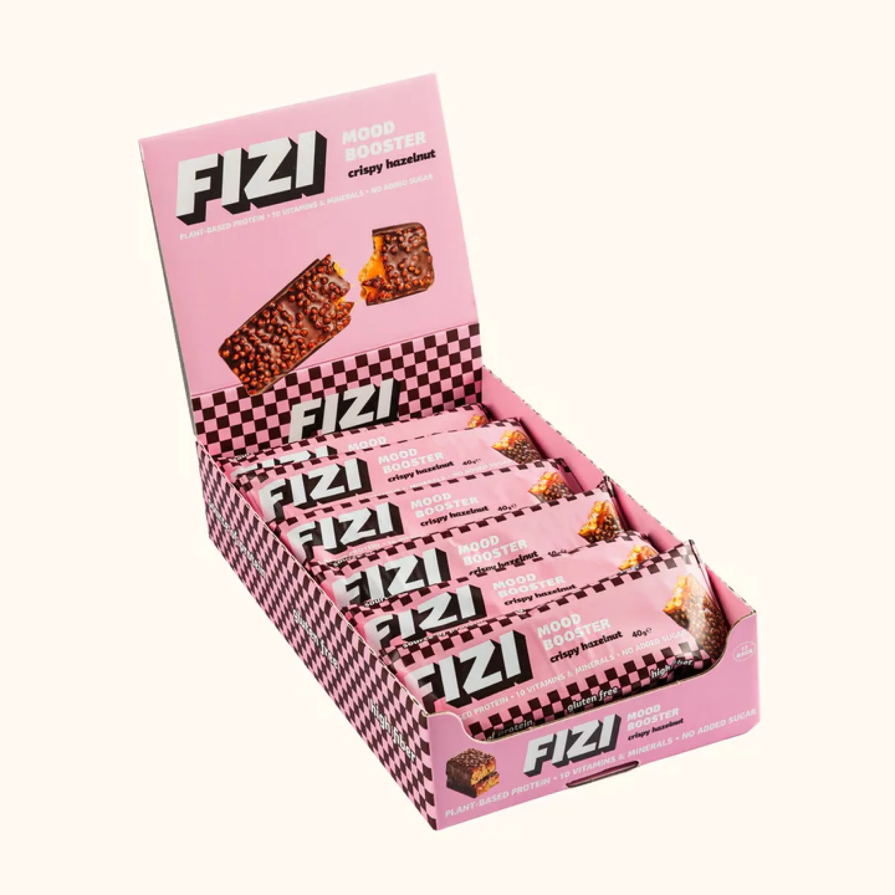 Fizi Mood Booster - 12x40 г хрусткий ліщиновий горіх