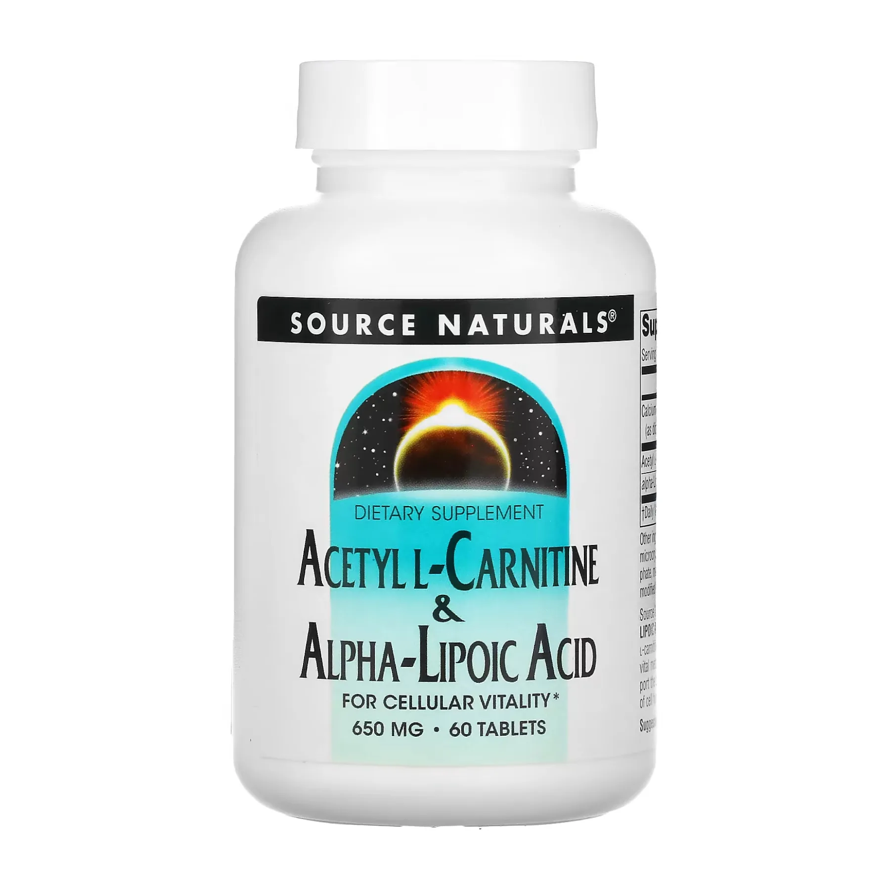 Acetyl L-Carnitine & Alpha-Lipoic Acid 650 мг - 60 таблеток