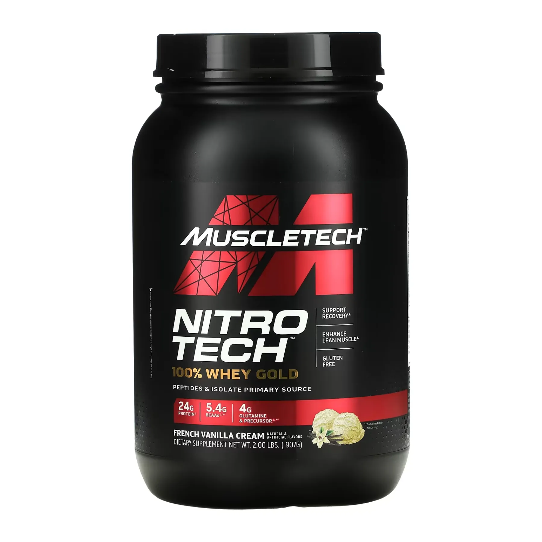Nitro Tech 100% Whey Gold - 908 г французька ваніль крем
