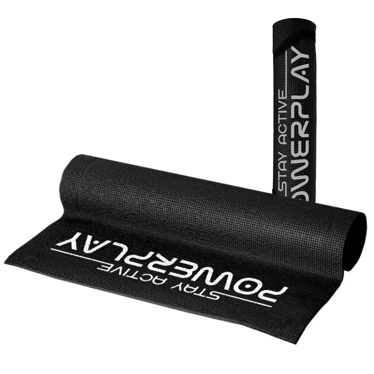 Килимок для йоги та фітнесу PowerPlay 4010 PVC Yoga Mat чорний (173x61x0,6)