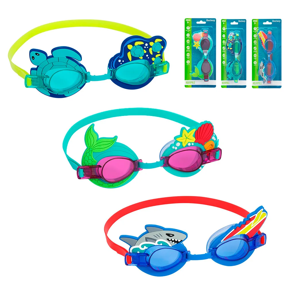Окуляри для плавання Bestway 3-8 років 21080 зелений-рожевий