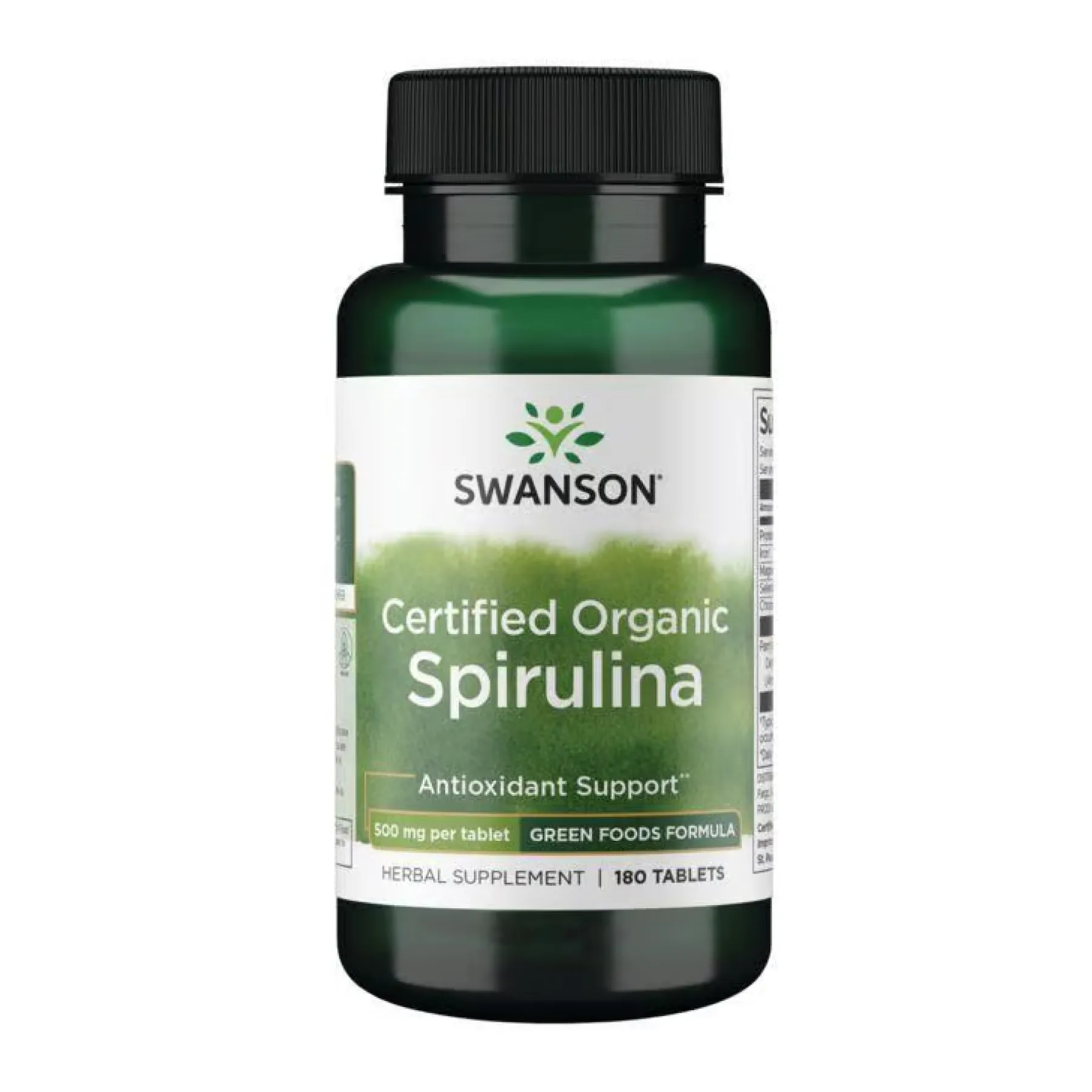 Certified Organic Spirulina 500 мг - 180 таблеток