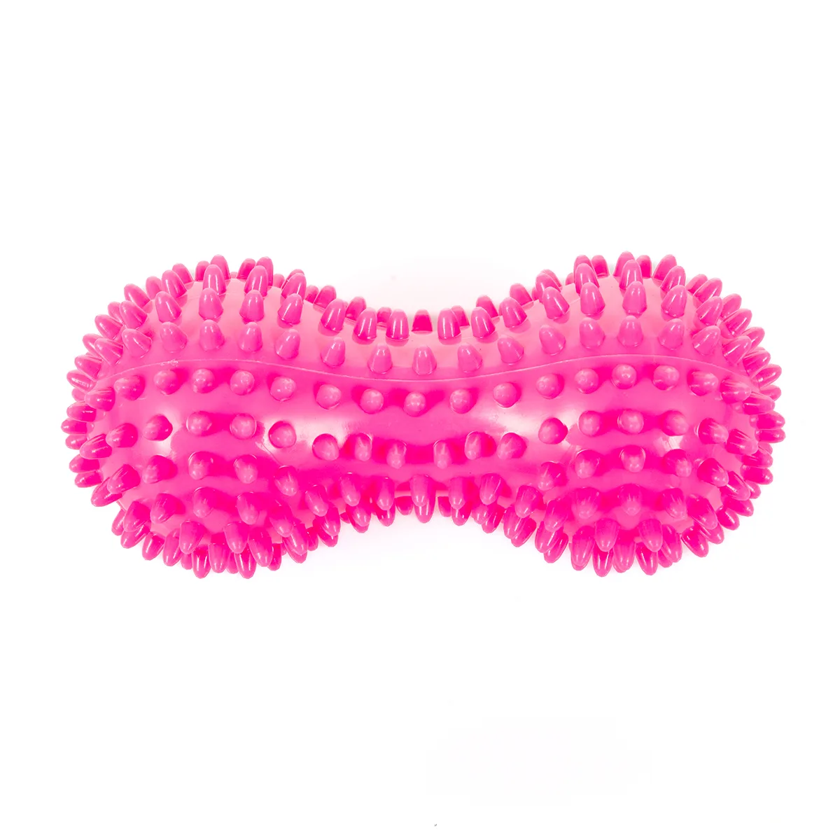 Масажер для спини «арахіс» подвійний їжак PVC 16 х6, 5 см рожевий