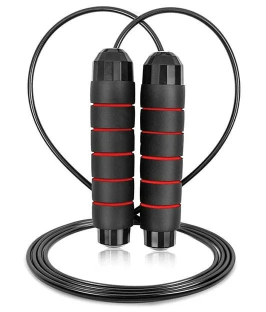Скакалка скоростная PowerPlay 4210 Power Weighted Jump Rope чёрная 2,7 m