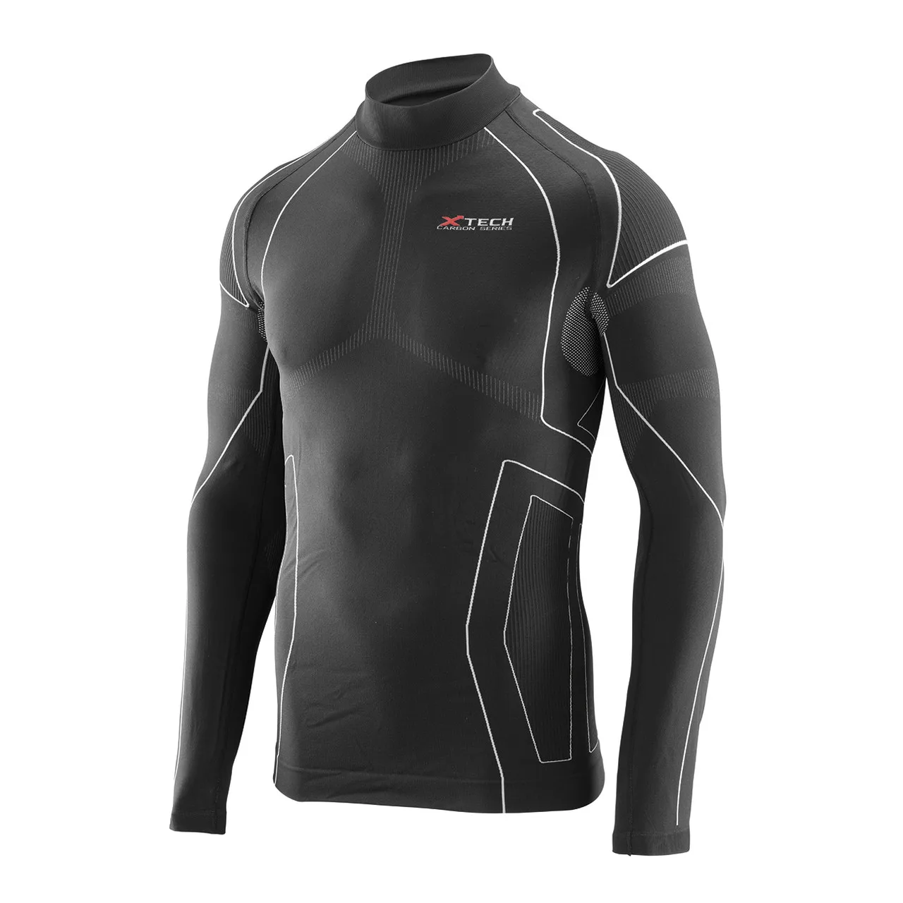 Thermal Long Sleeve Shirt with Collar X TECH Maglia Race 3 Munica Lunga lupetto Nero XXL/XXXL Black