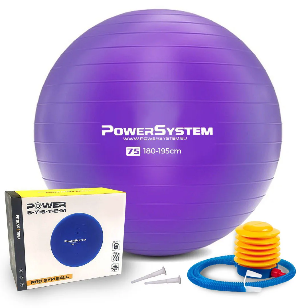М'яч для фітнесу фітбол Power System PS-4013 Ø75 cm PRO Gymball фіолетовий
