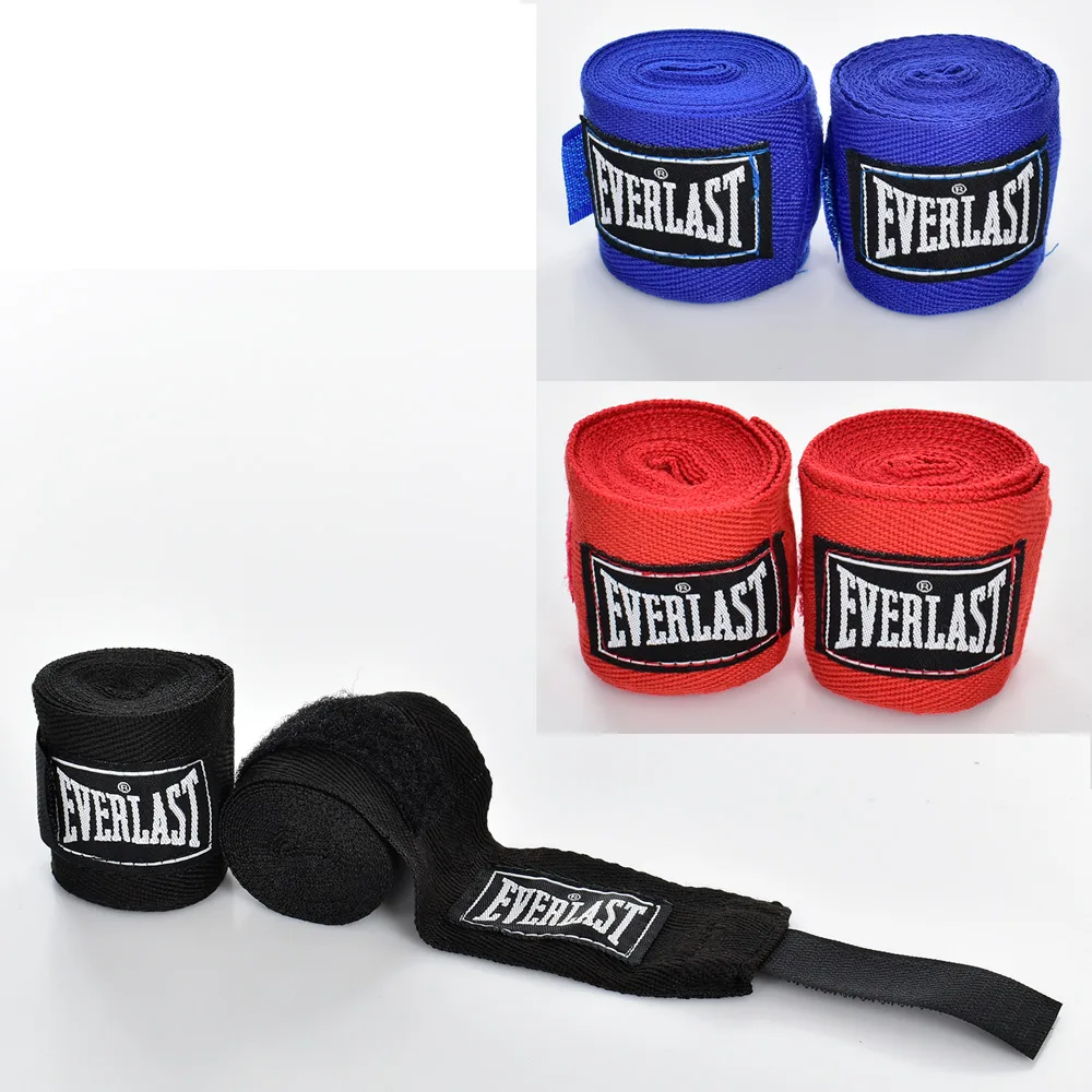 Бінт боксерський EVL 2 м коттон червоний