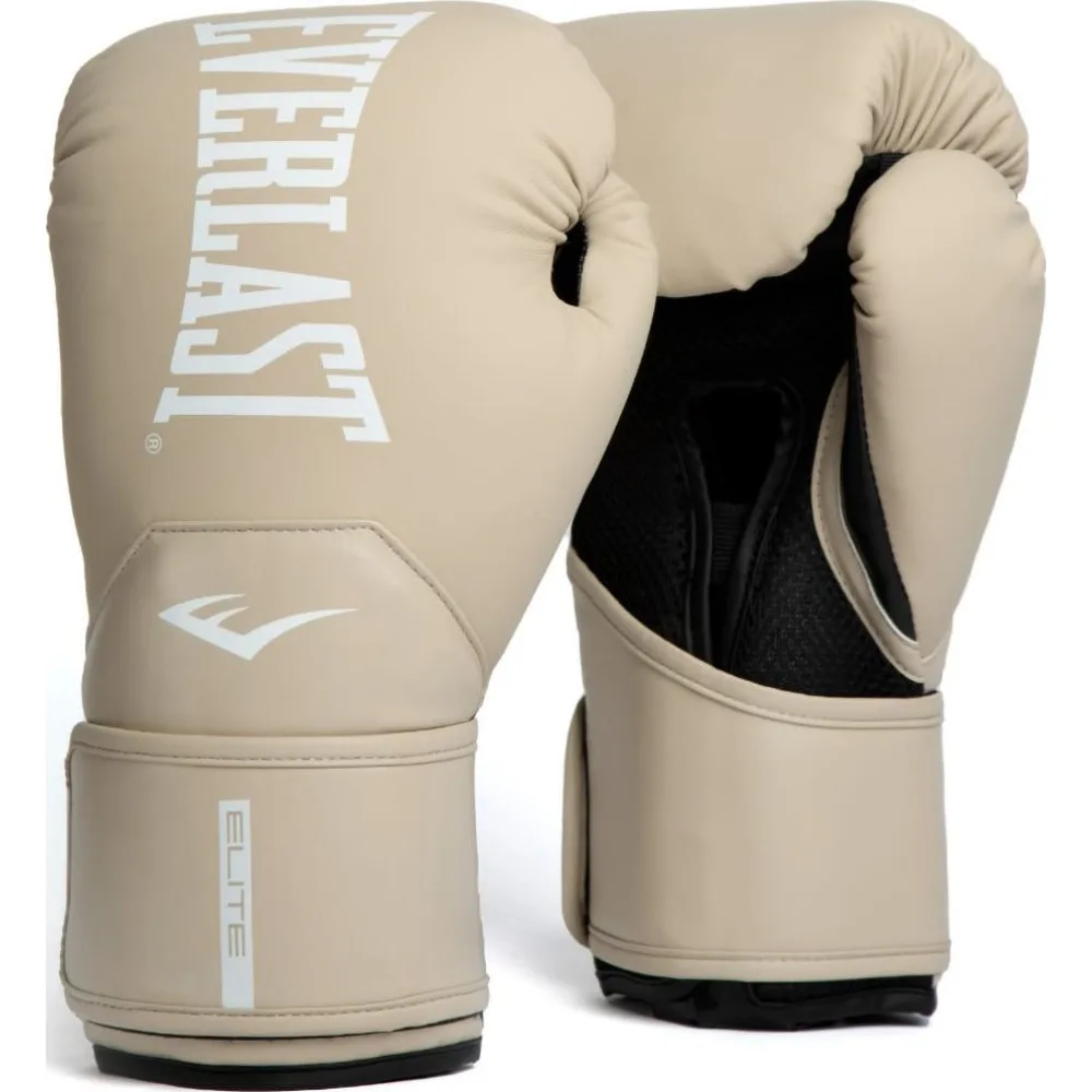 Боксерські рукавички Everlast ELITE 2 BOXING GLOVES бежеві 10 унцій (оригінал) P00003315