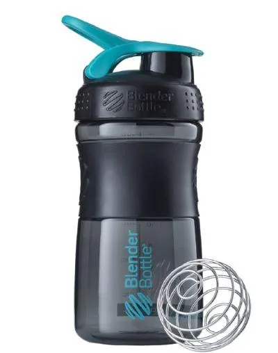 Шейкер спортивний пляшка BlenderBottle SportMixer Flip 590 мл чорний/Teal