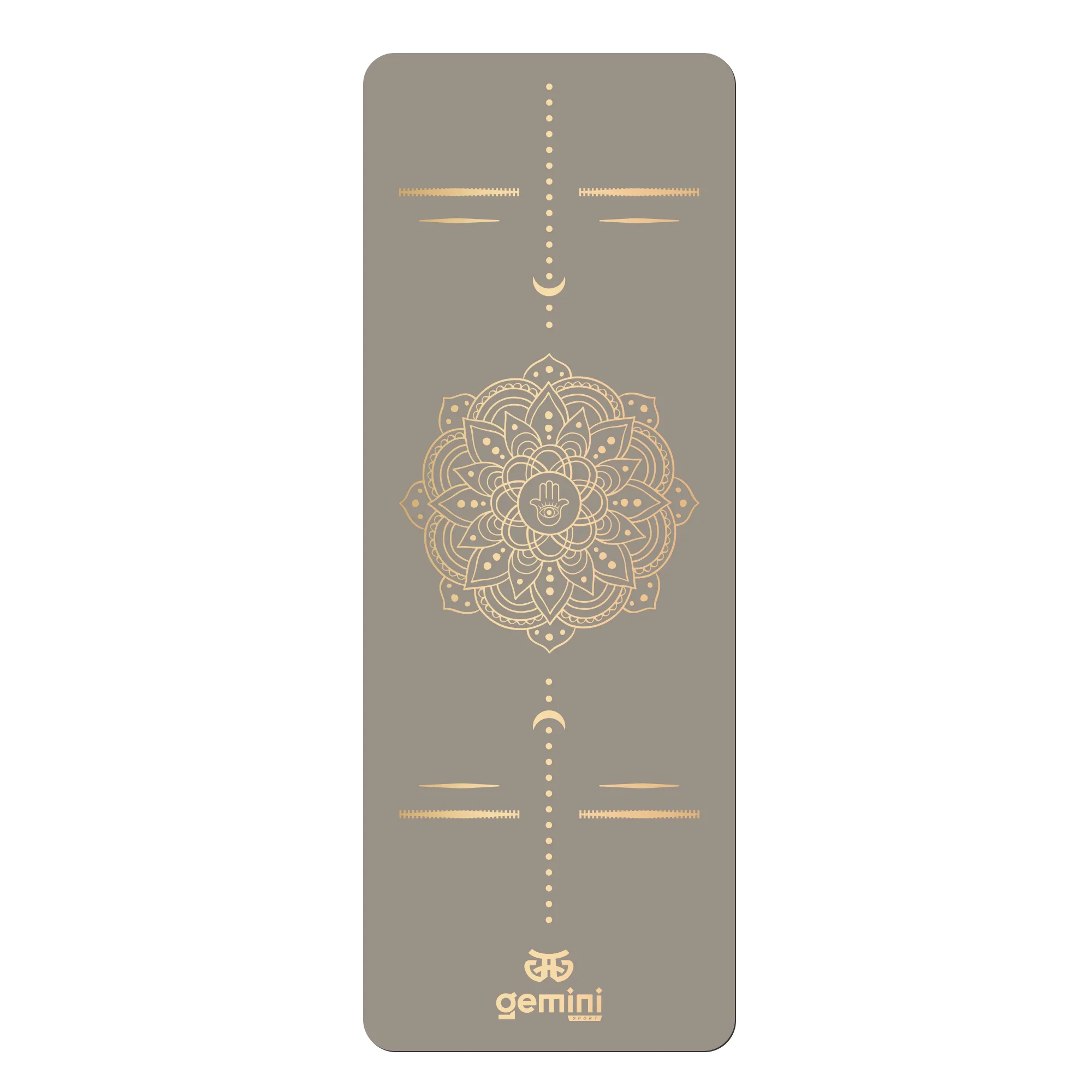 Килимок для йоги каучуковий поліуретан Sport Pro 183 см*68 см*5 мм сірий