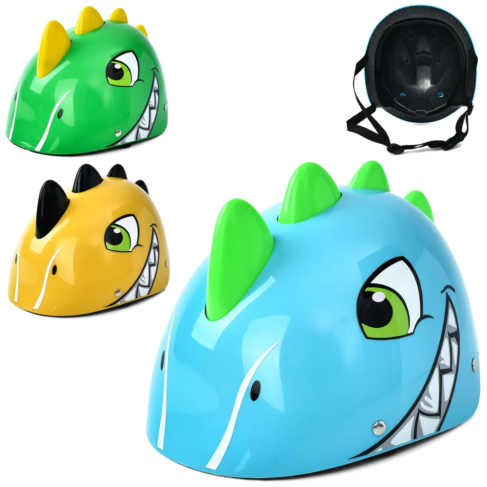 Шолом захисний регульований "динозавр" жовтий