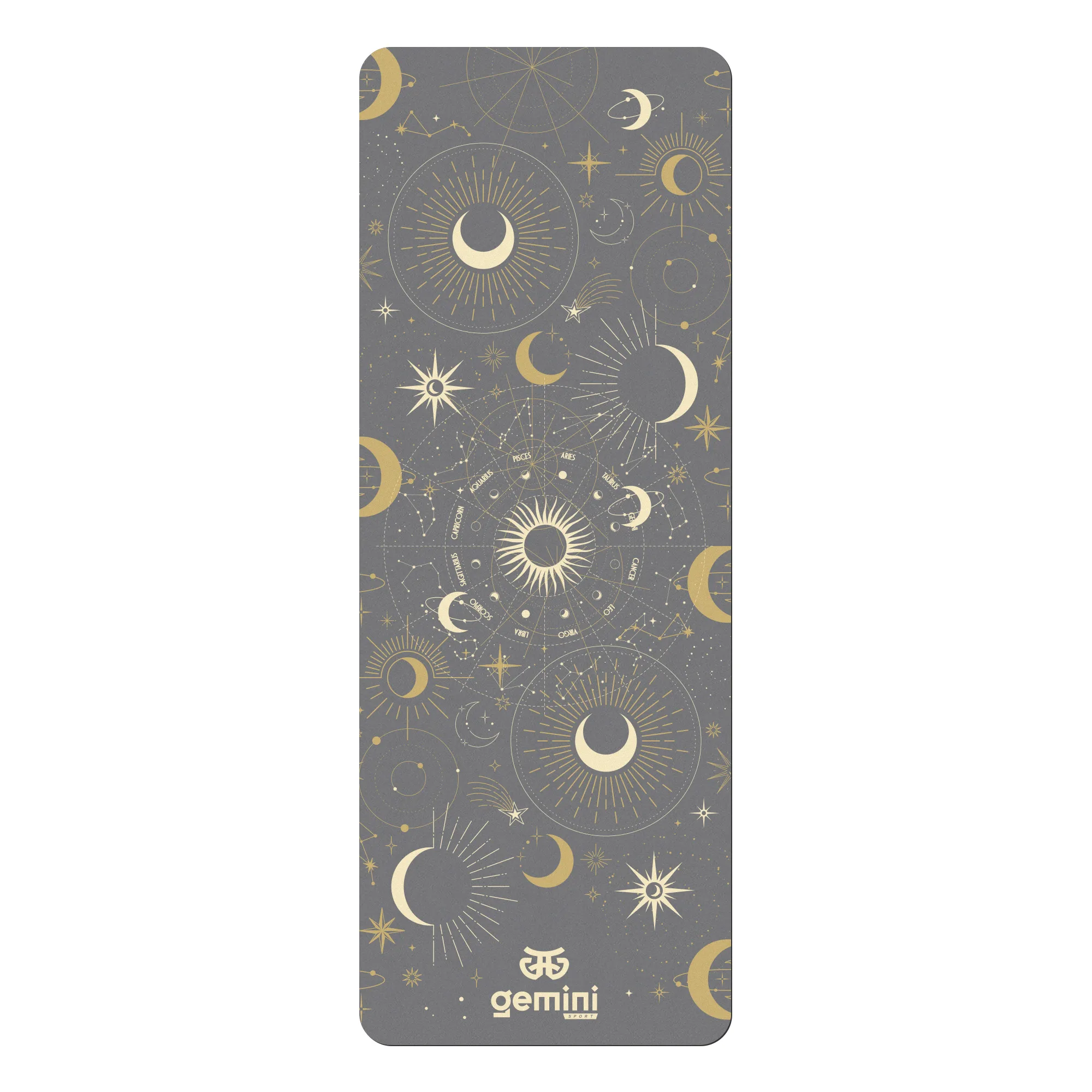 Yoga Mat Rubber Polyurethane Pro ILLustration Sport Pro 183 cm*68 cm*5 mm Dark Gray