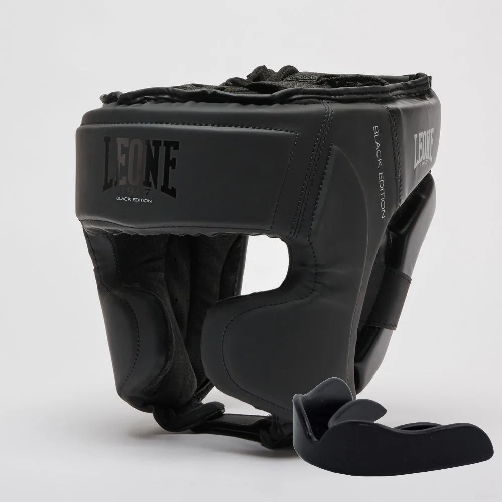 Боксерський шолом Leone CS435 BLACK Edition M (капа у комплекті)