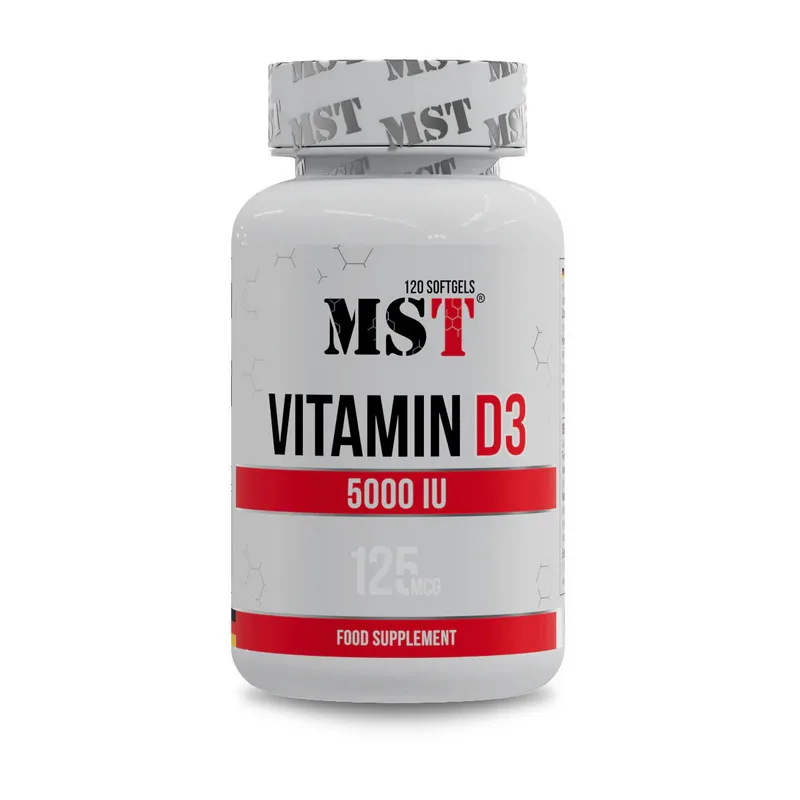 Vitamin D3 5000 IU (125 мкг) (120 softgels)