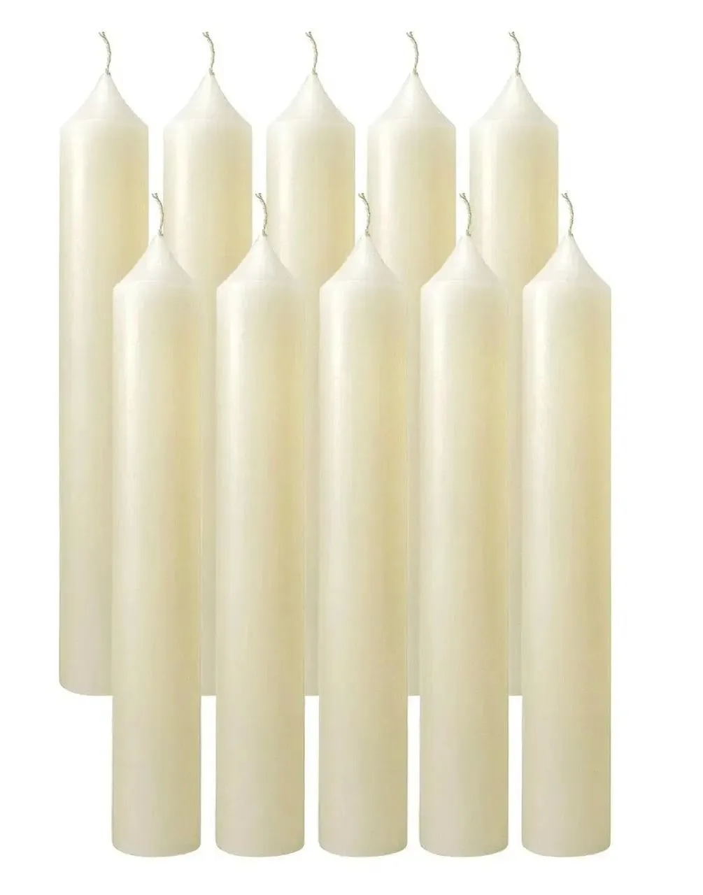 Свічка столова звичайна біла S1 10 набір із 10 шт.