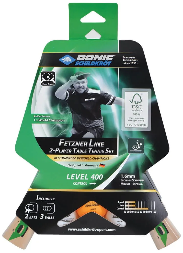 Набір ракетки для настільного тенісу Donic Fetzner 400 FSC 2-player set (оригінал)