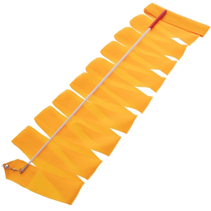 Стрічка для художньої гімнастики з паличкою помаранчевий