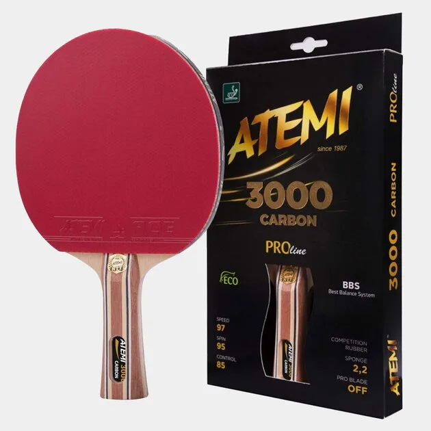 Ракетка для настільного тенісу ATEMI PRO 3000A Carbon (оригінал)