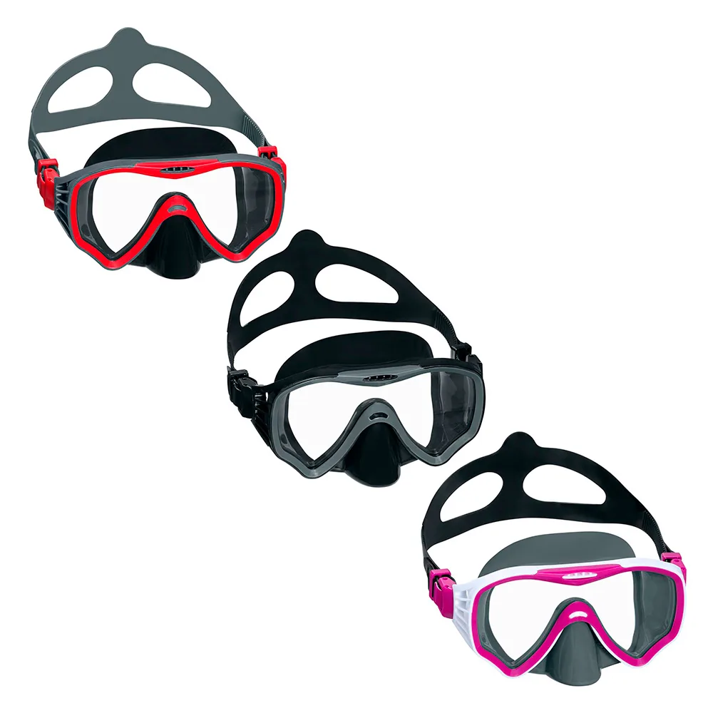 Маска для плавання BESTWAY 14+ 22074 сіро-червоний