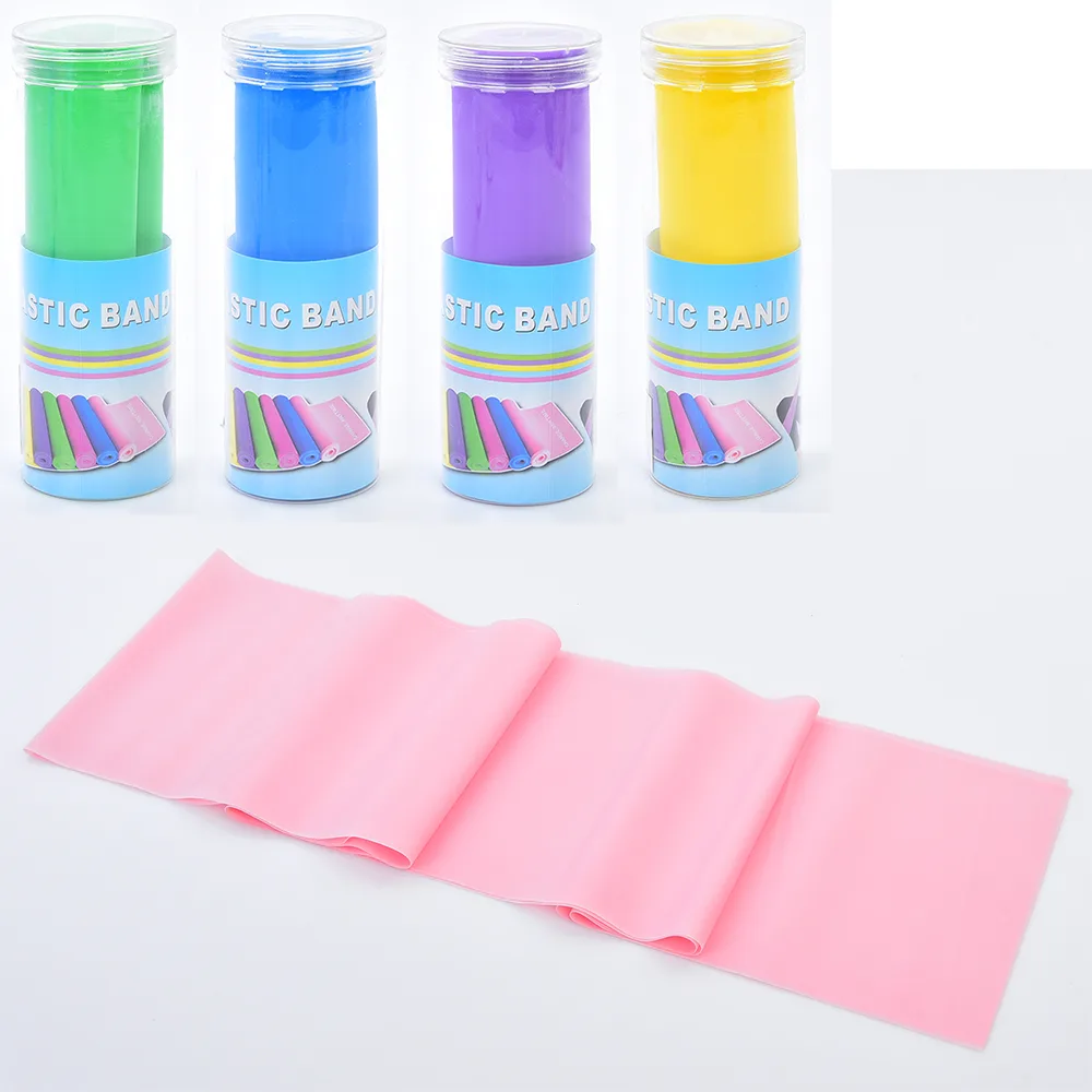 Стрічка еластична для фітнесу та йоги TPE 0.35 мм DOUBLE CUBE Фіолетовий