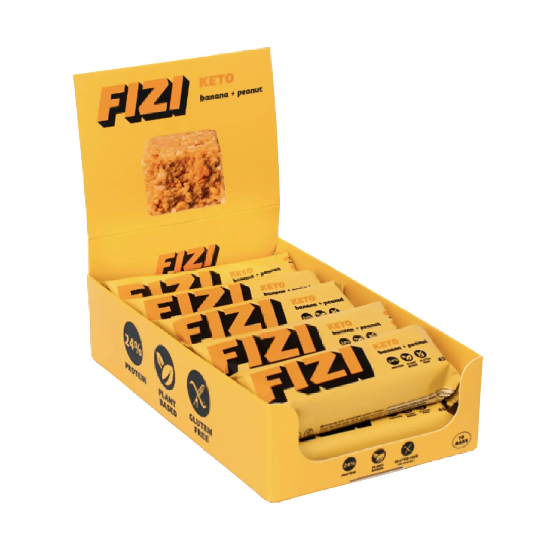 KETO Protein Bar - 10x45 г банан + горіхи