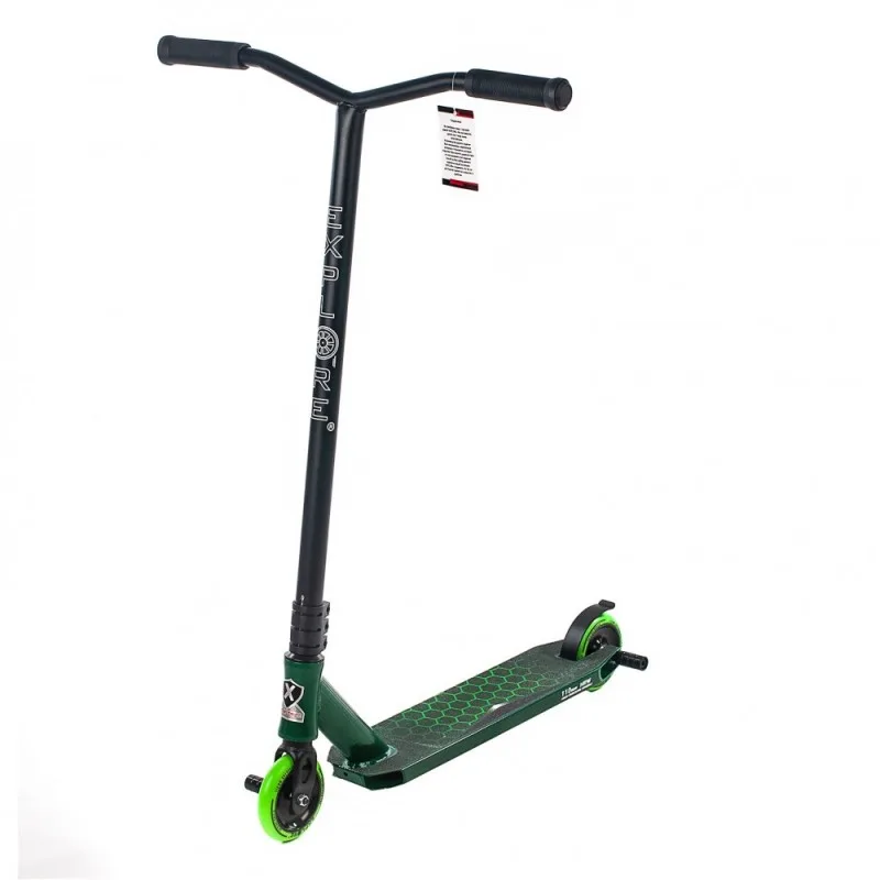 Самокат трюковий Explore CROSS II, HIC, d-110 Зелений