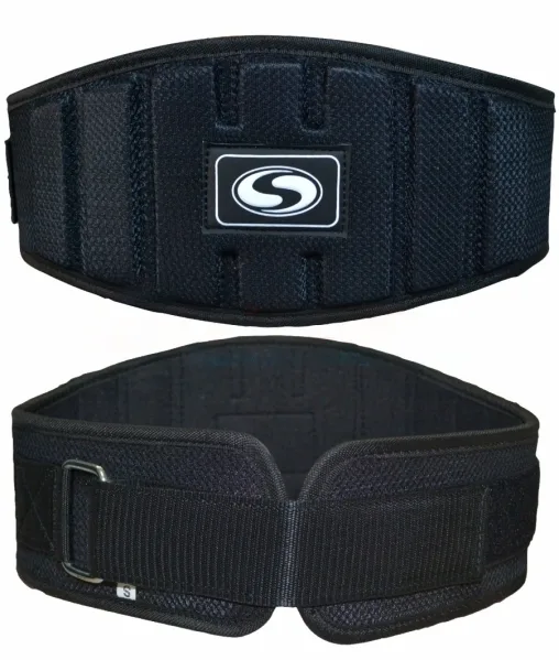 Пояс атлетичний широкий із тканини, чорний, розмір XL