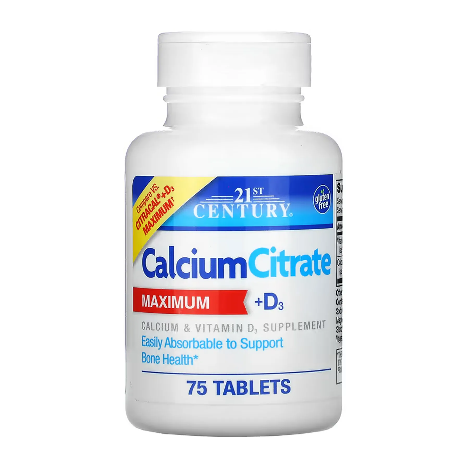 Calcium Citrate + D3 - 75 таблеток