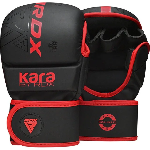Рукавиці для ММА (греплінгові рукавички) RDX F6 KARA Matte Red Plus L/XL