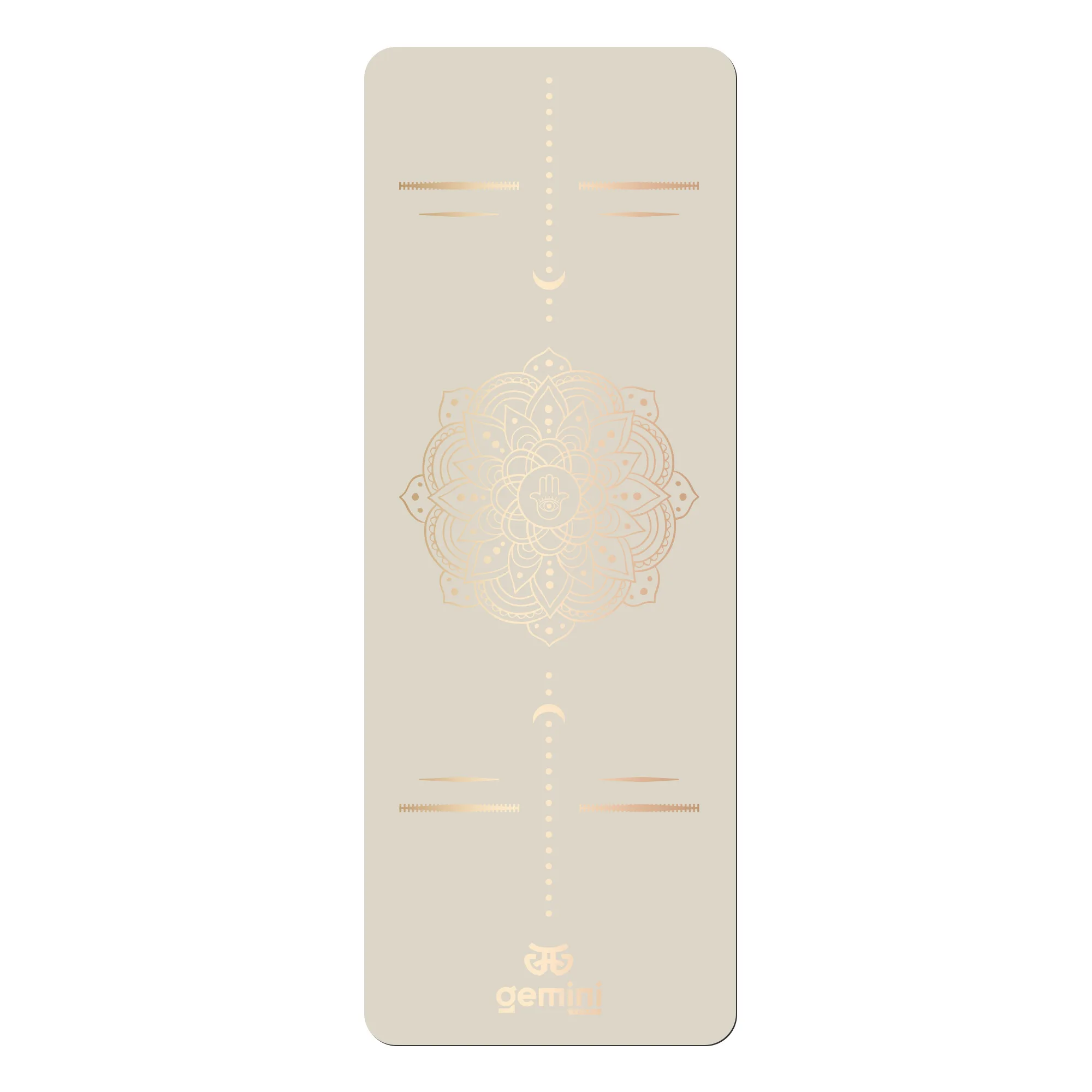 Килимок для йоги каучуковий поліуретан Sport Pro 183 см*68 см*5 мм кремовий