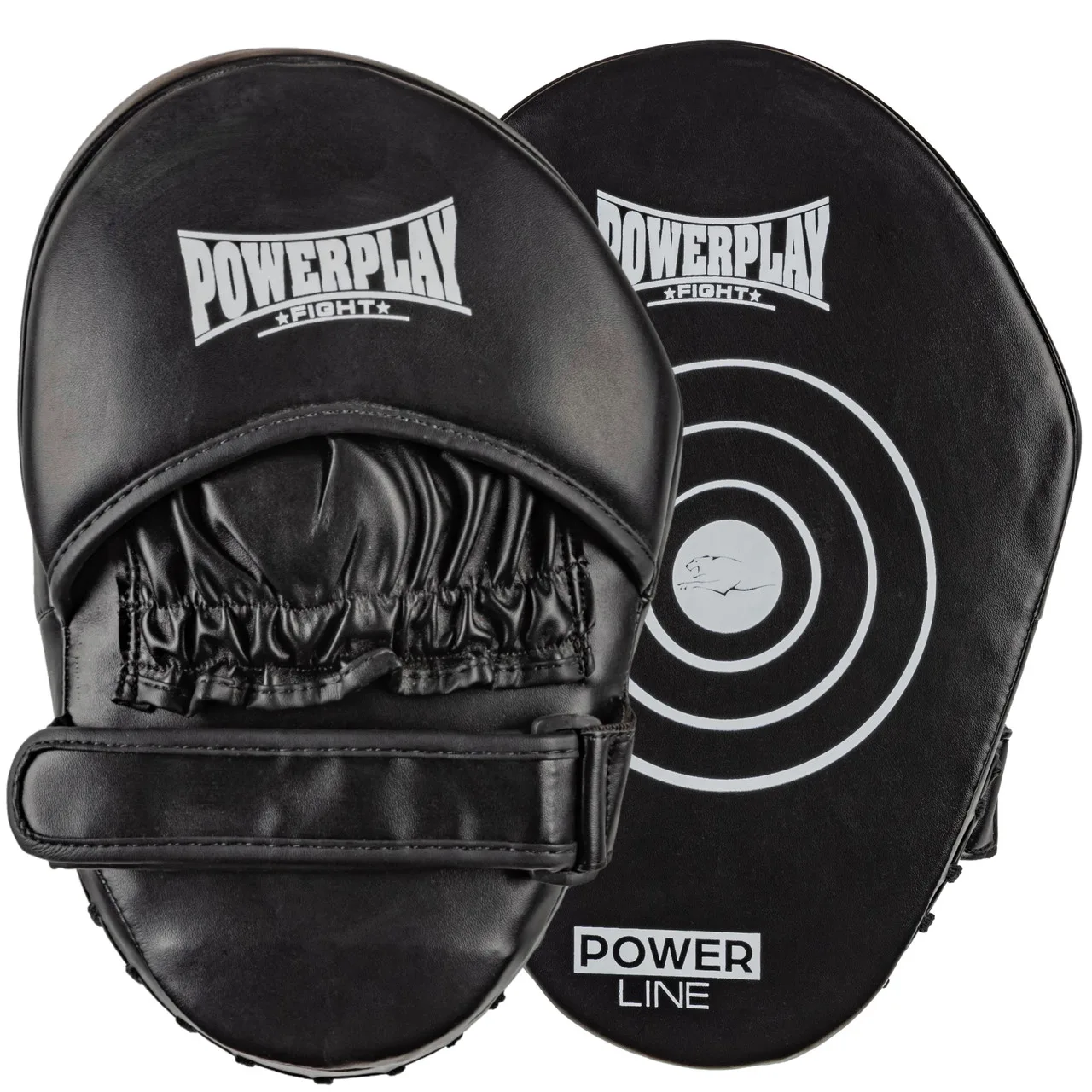 Лапи боксерські PowerPlay 3051 чорні PU [пара]