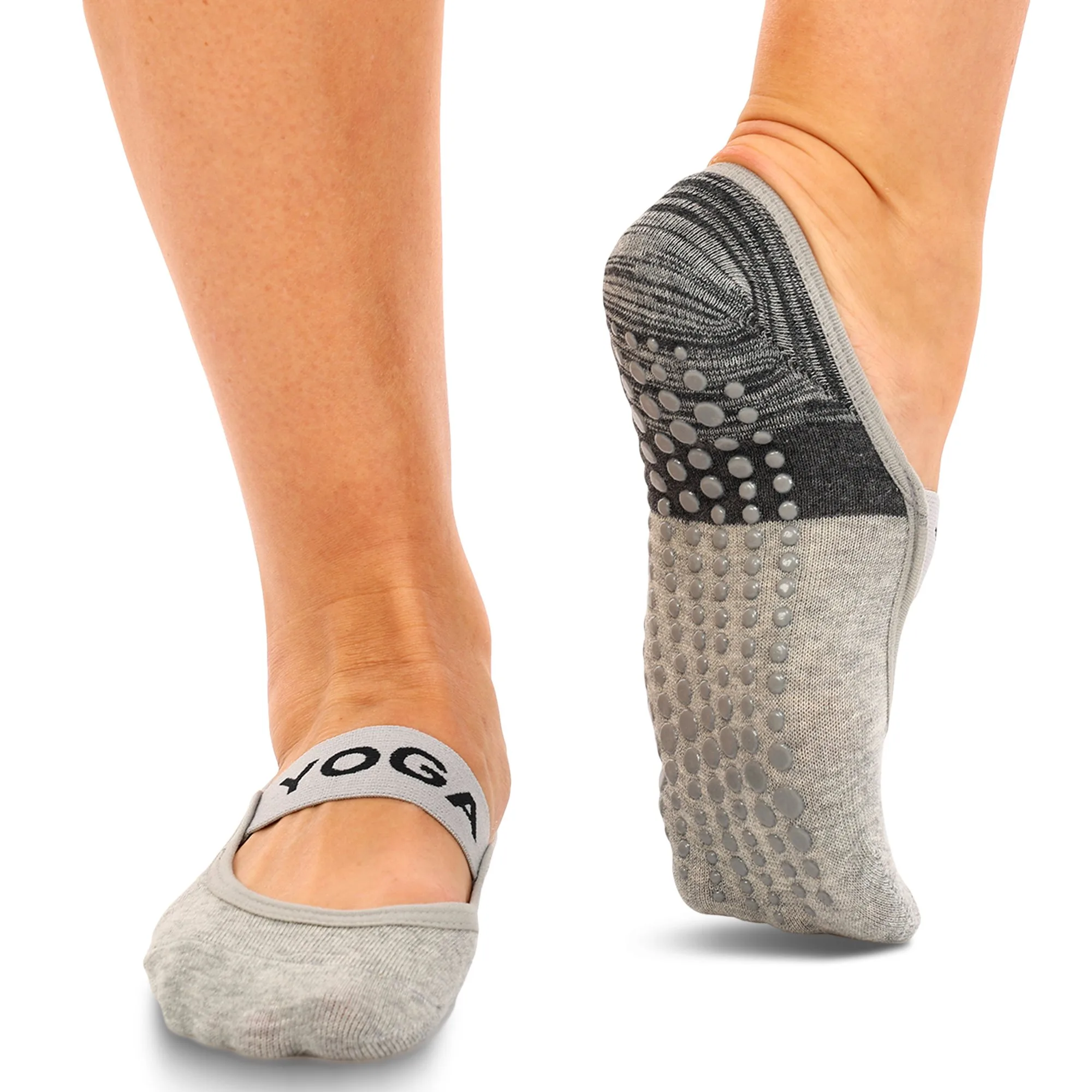 Шкарпетки для йоги №8 розмір 36-41 сірий