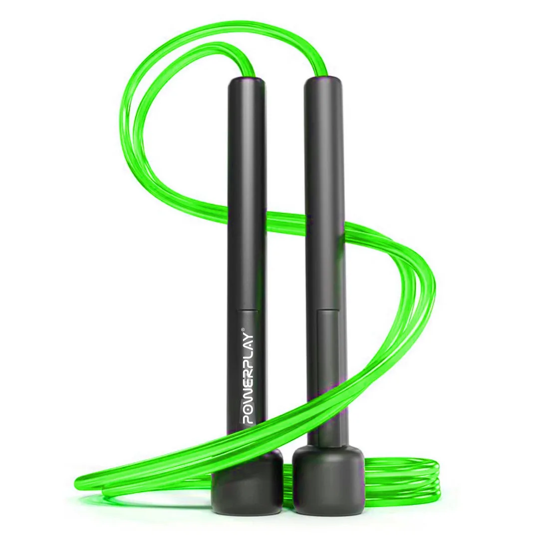 Скакалка PowerPlay 4201 Basic Jump Rope зелена 2,8 m.