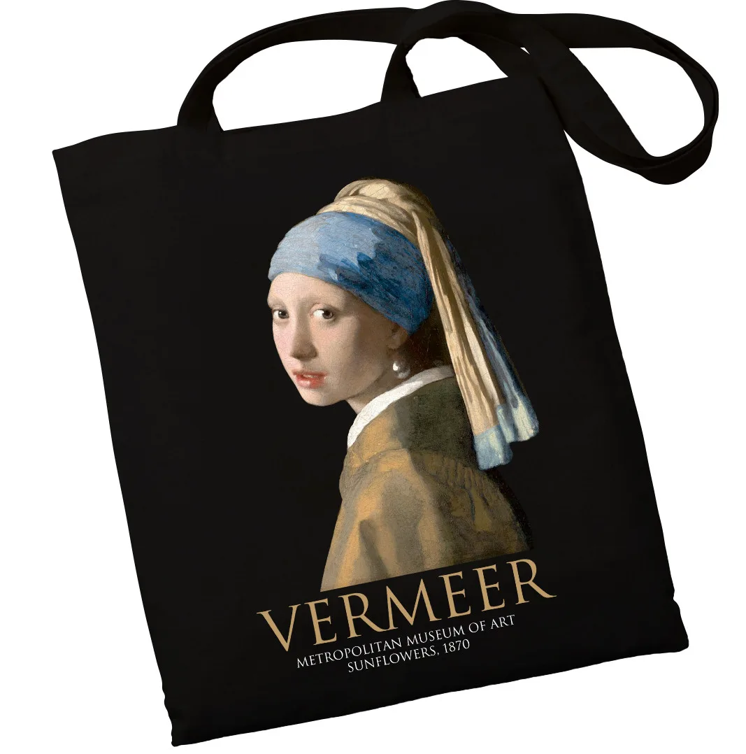 Екошопер BookOpt BK4074 VERMEER "дівчина з перловою сережкою" чорний