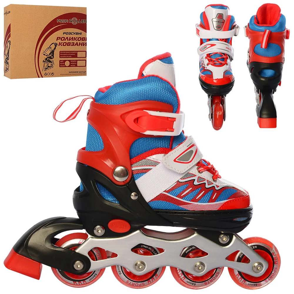 Ролики Profi Roller A 4122-LR розмір 39-42 червоний-синій