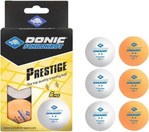 Кулі для настільного тенісу 6 штук Donic Prestige 2* 40+ (оригінал)
