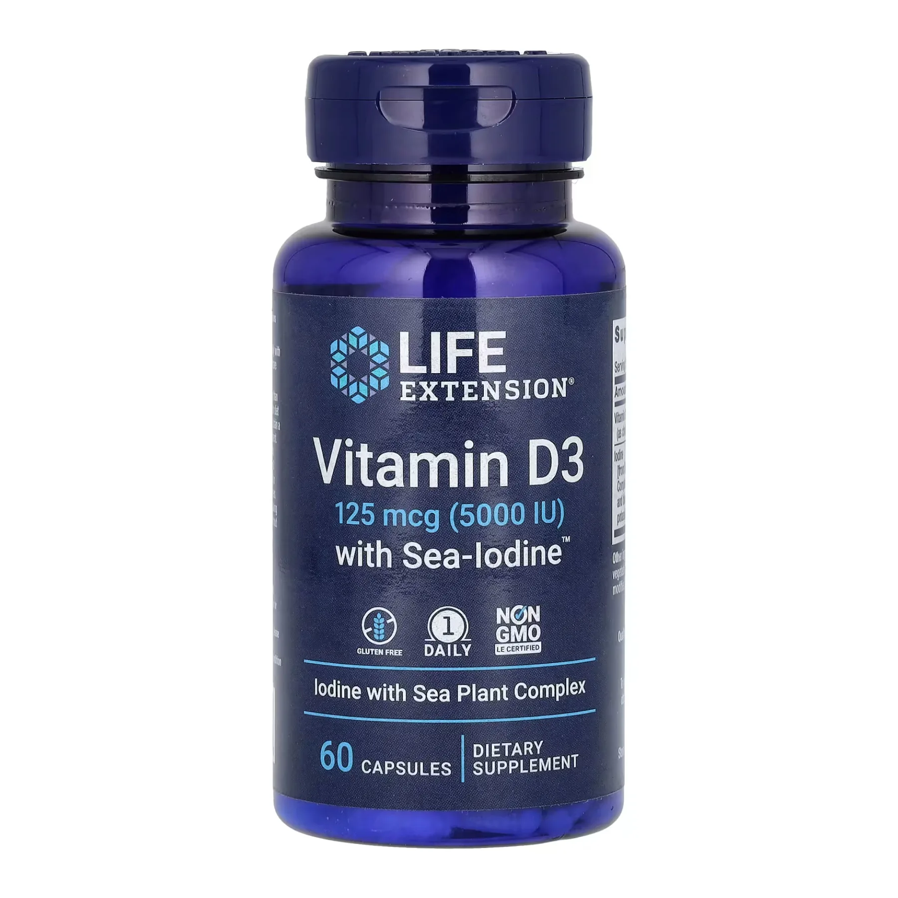 Vit D3 with Sea-Iodine™ 125 мкг (5000 IU) - 60 капсул