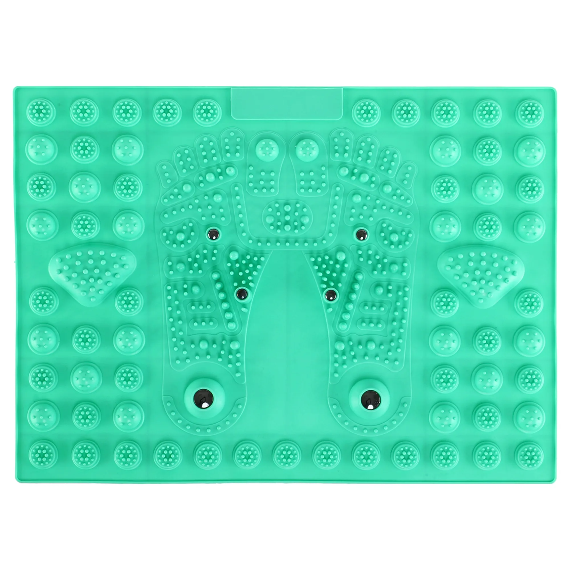 Килимок ортопедичний масажний з магнітами зелений