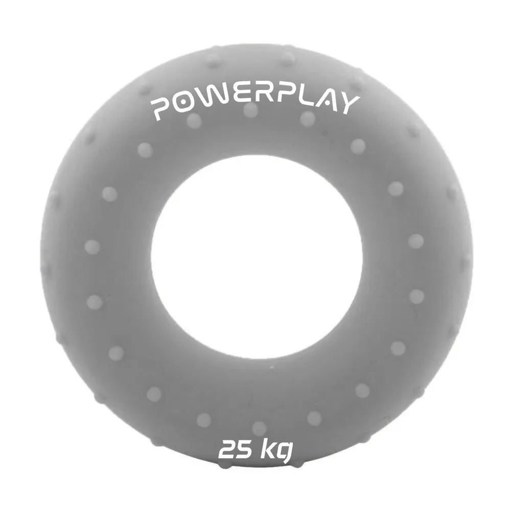 Еспандер кистьовий силіконовий PowerPlay PP-4338 Hand Grip Large 25 кг. сірий