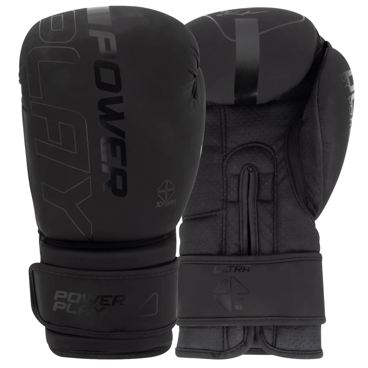 Боксерські рукавиці PowerPlay 3024 Ultra Mat чорні 16 унцій