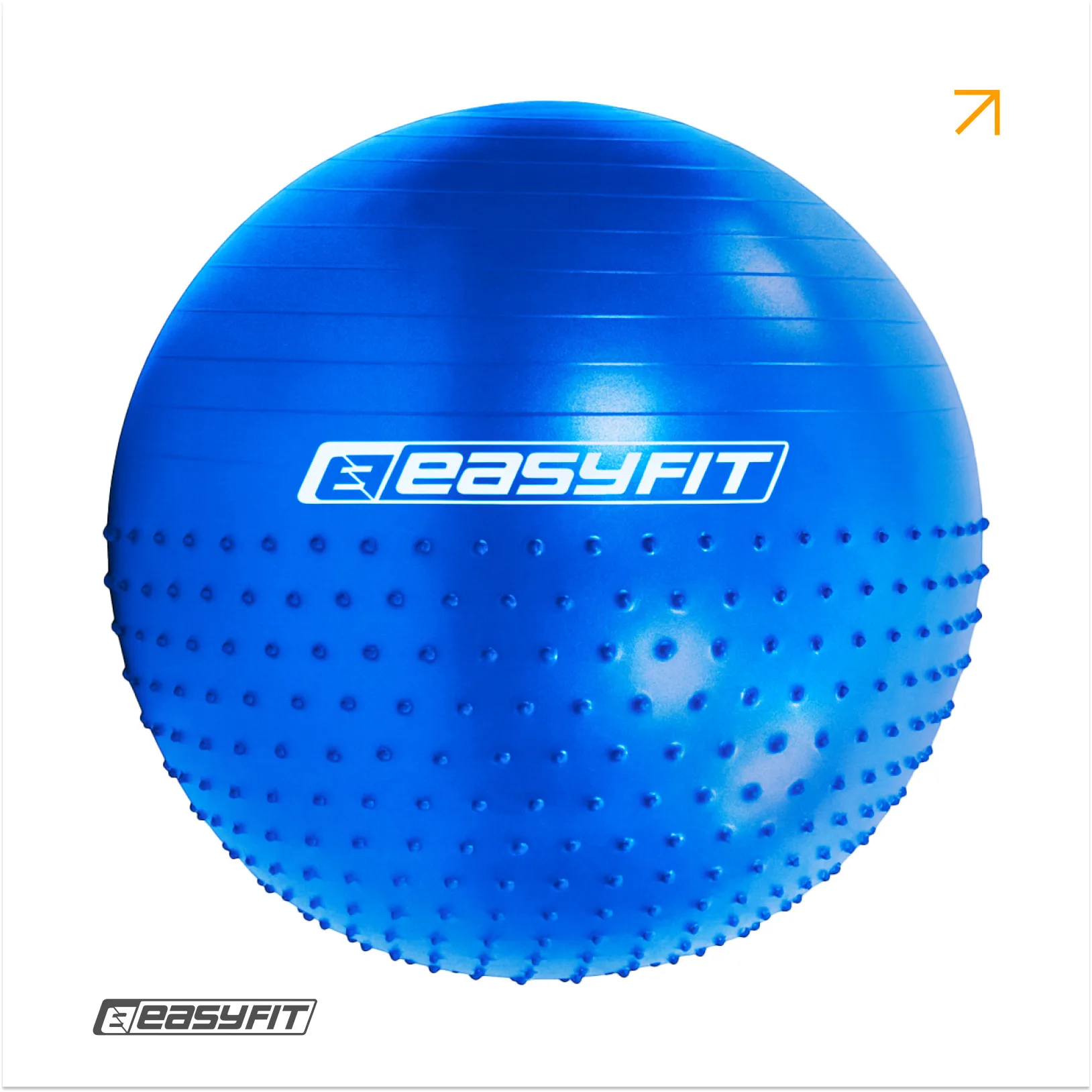 Фітбол 65 см EasyFit Hybrid синій (фітбол напівмасажний)