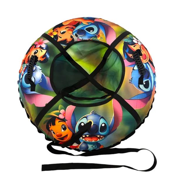 Тюбинг надувные санки ватрушка с камерой "стич" 100 см