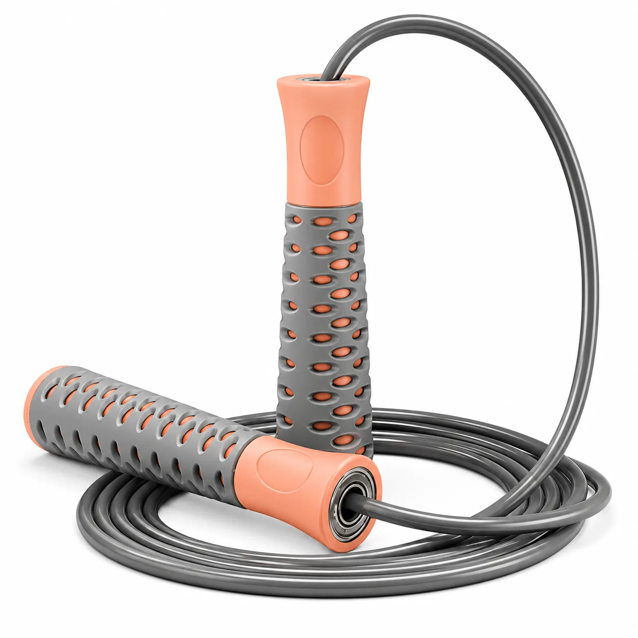 Скакалка PowerPlay 4206 Jump Rope PRO+ Сіро/Рожева 2,75 m.