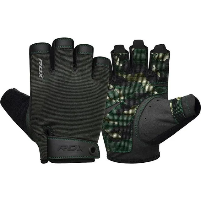 Рукавички для фітнесу RDX T2 Half Army Green PLUS-L