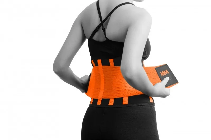 Compression Belt MadMax MFA-277 Slimming belt Black/neon orange L