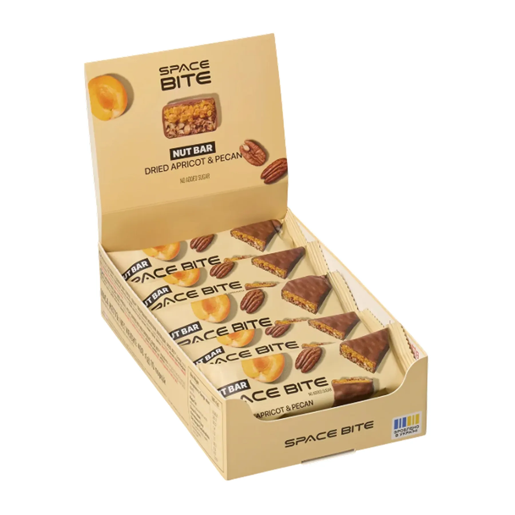 Space Bite Nut Bar 10x40 г Сушений абрикос і пекан