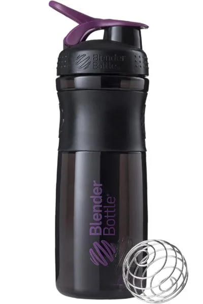 Шейкер спортивний пляшка BlenderBottle SportMixer Flip 820 мл чорний/Plum
