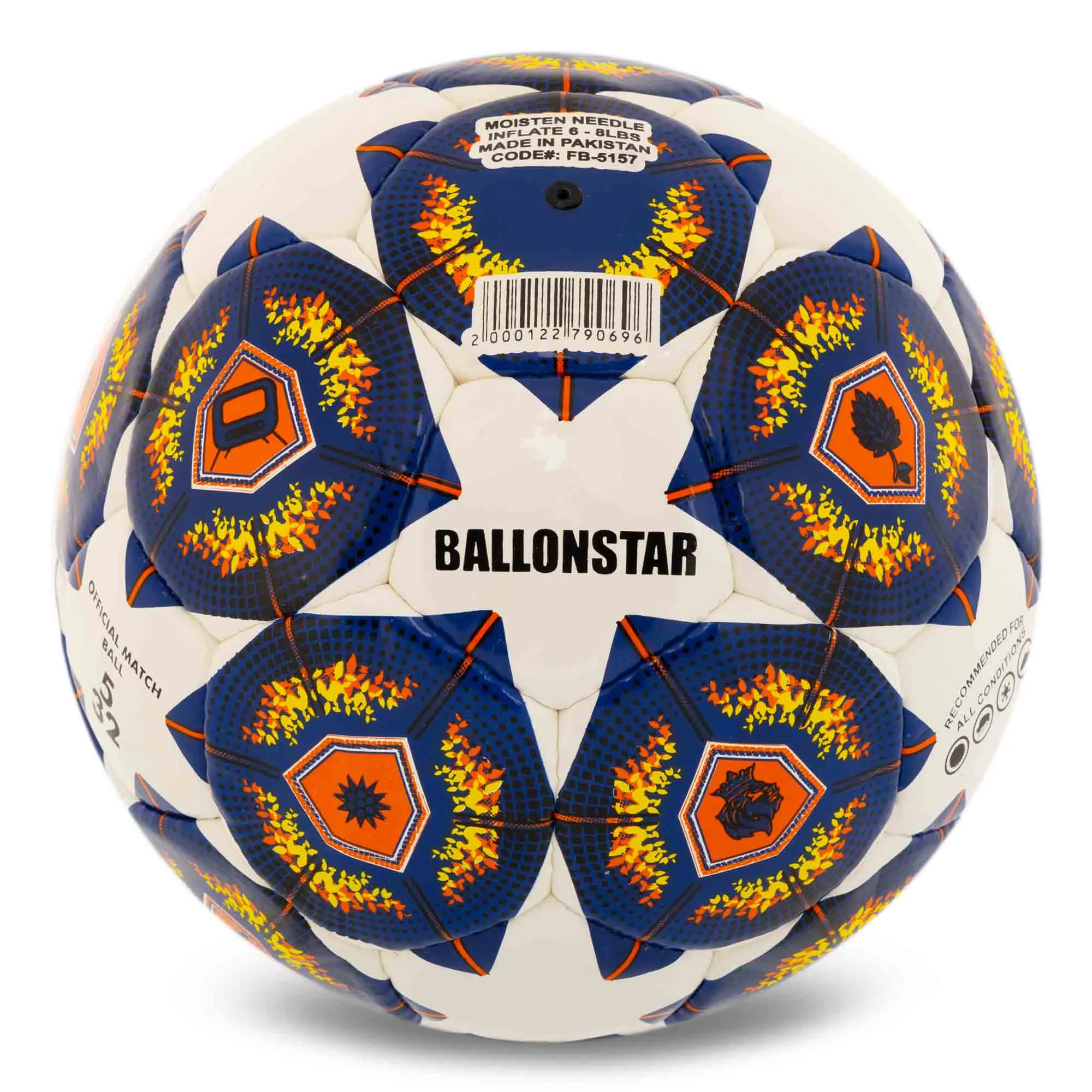 Футбольний м'яч PREMIER BALLONSTAR №5 PU синій