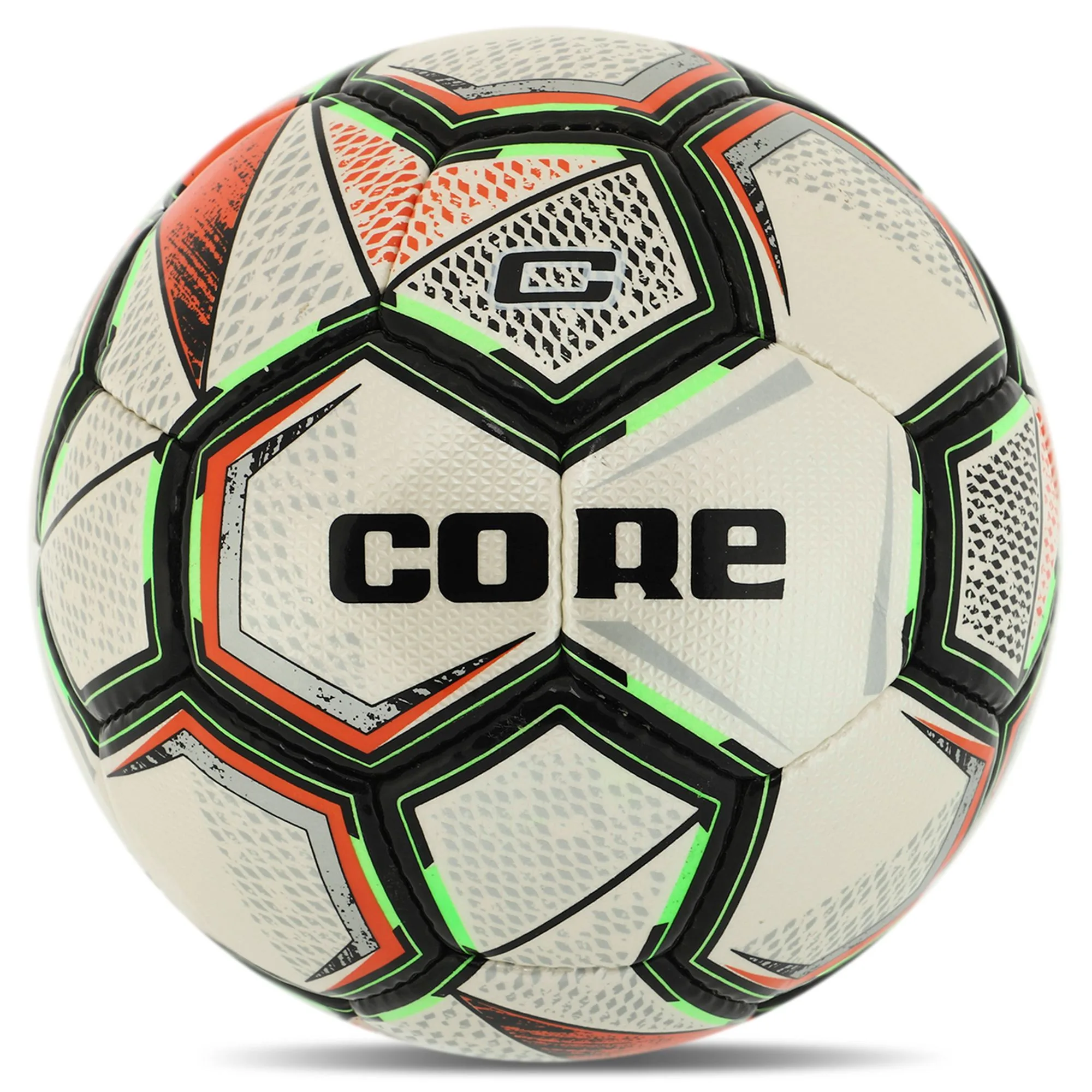 Футбольний м'яч CORE DIAMOND №5 PU зелений-помаранчевий